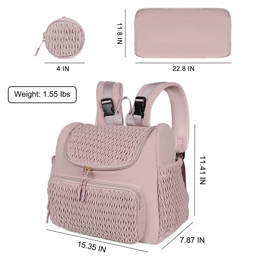 حقيبة ظهر كبيرة السعة للحفاضات - مراجعة Diaper Bag Backpack وسعره