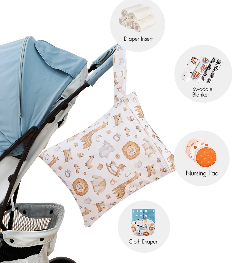 3 قطعة حقيبة مستحضرات التجميل  - مراجعة Diaper Bag Backpack وسعره